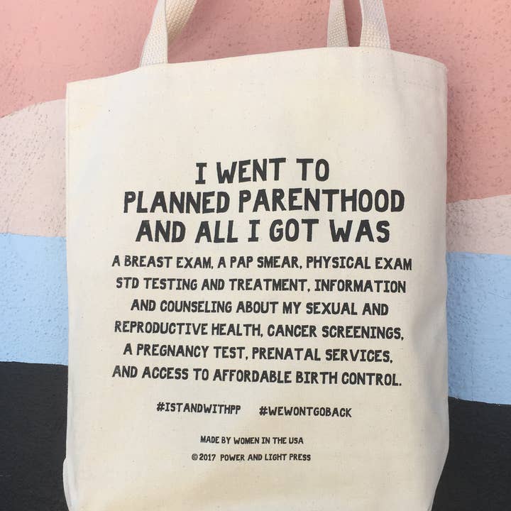Sac fourre-tout Planned Parenthood pour la vente par Power and Light Press