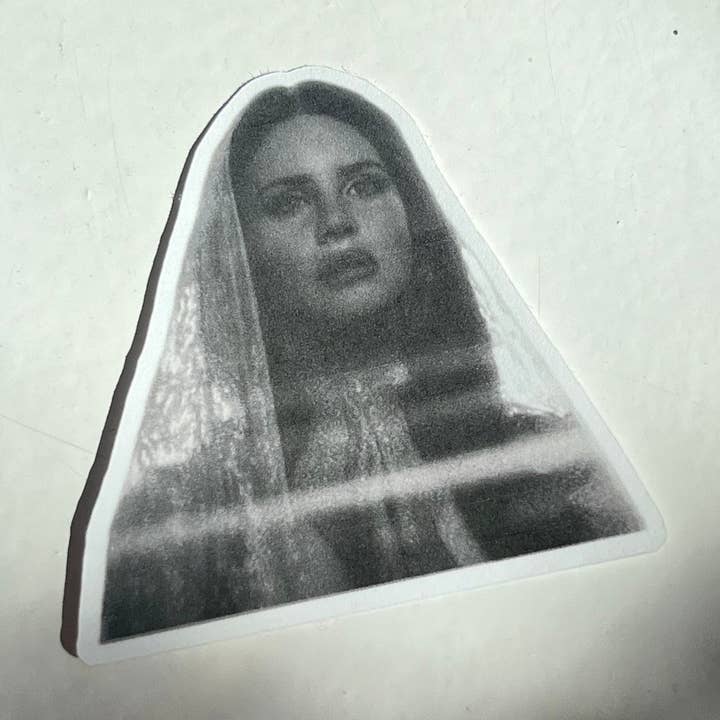 Pegatina mate recortada de la Virgen María de Lana Del Rey para venta al por mayor de Literary by Ava