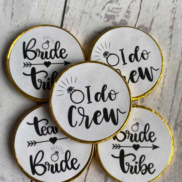 Sofia's Attic – wholesale Party gift – 5 X Hen Party Chocolate Coins Favours Bride Tribe I Do Crew1