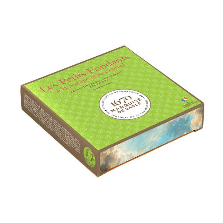 Apple and caramel melting biscuits - 80g cardboard box for wholesale by LA SABLESIENNE