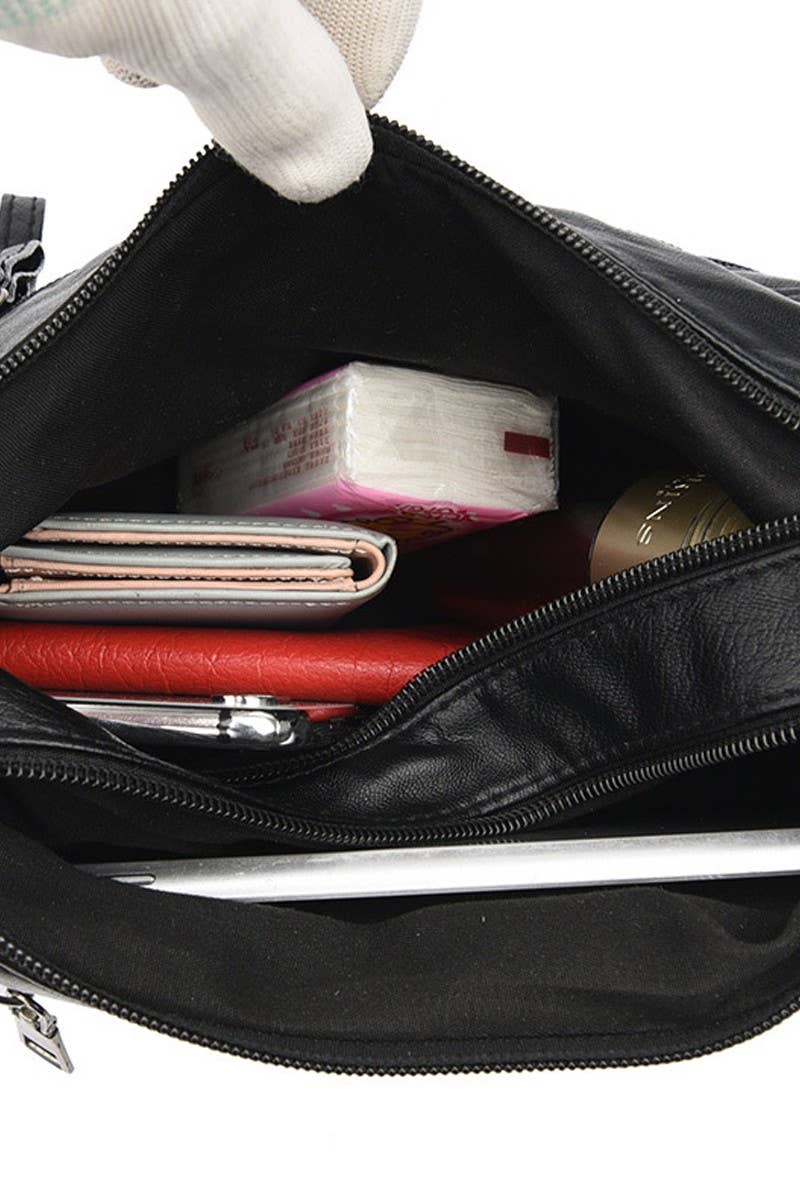 Lily Clothing - Wholesale Shoulder Bag - Women's - WASHED LEATHER CROSS BORDER SHOULDER BAG_CUAB00589