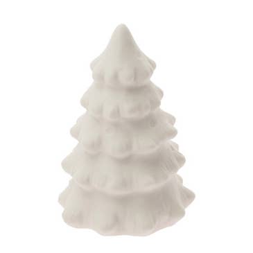 Boston International - Wholesale Christmas Decoration - 2.25" Tall White Ceramic Led Xmas Tree Christmas0