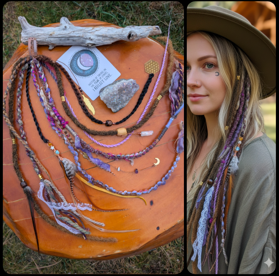 Sea Gypsy Designs - Vente Extensions de cheveux - Choisissez vos couleurs ! BOHO ∆ GYPSYDREADS multicouches3