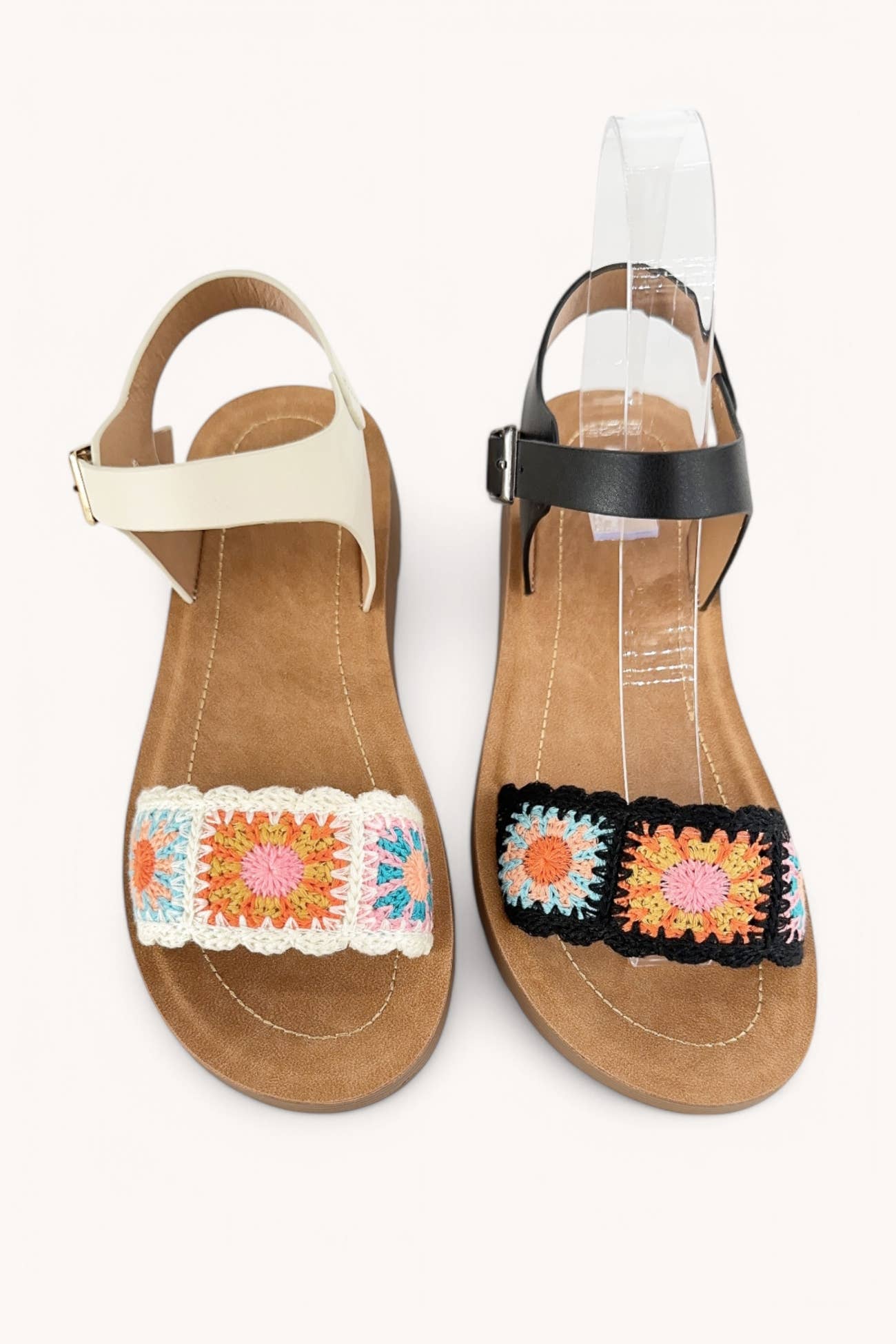 CCOCCI - Vendita all'ingrosso Sandali - Donna - SANDALI ALL'UNCINETTO BOHO CON BORDO A CONCHIGLIA CROCHET-482