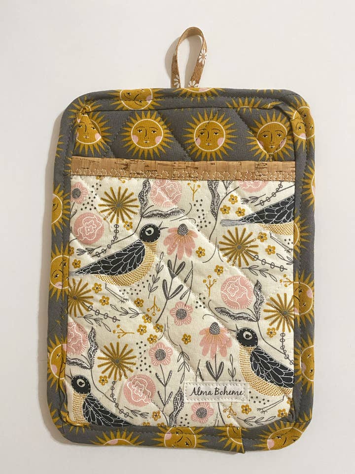 Descanso de Panela Sustentável em Cortiça e Algodão com Bolso por atacado de Alma Boheme Handmade