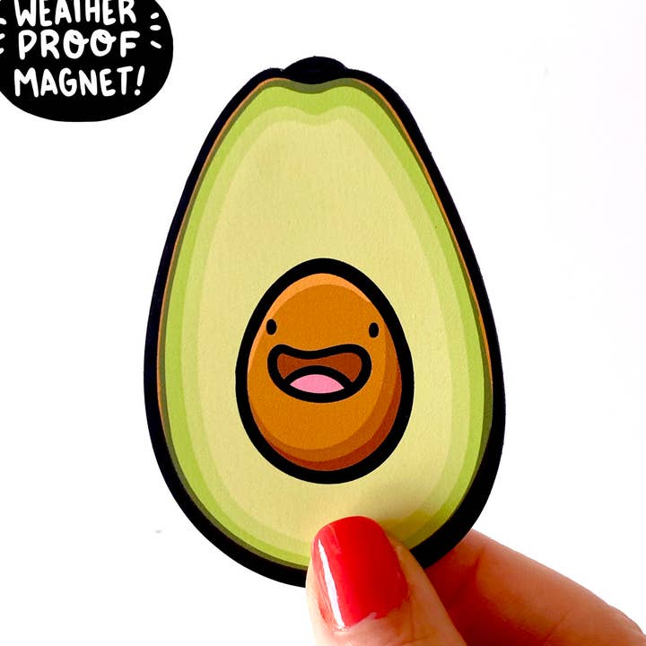 Avocado Weatherproof Magnet for wholesale by Shop Emily M
