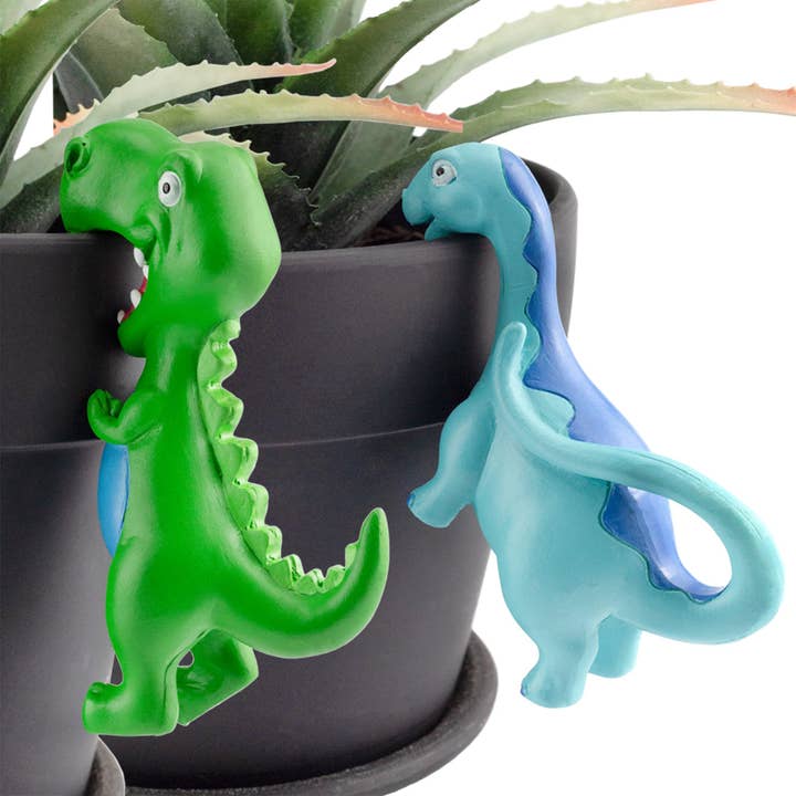 Kurated Korner – wholesale Outdoor ornament/decor – Esterno Dinosaur Planter Huggers 2pc Set