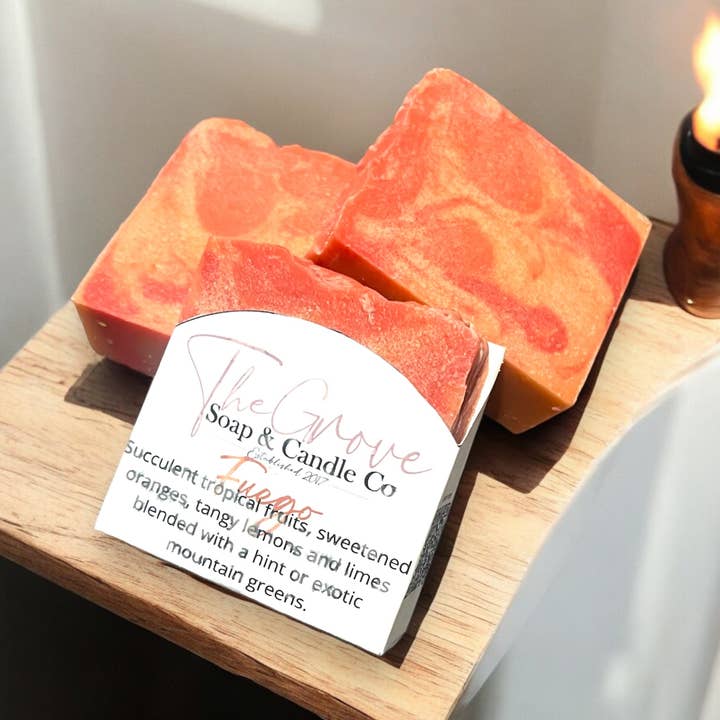Savon au lait de chèvre Fuego pour la vente par The Grove Soap & Candle Co