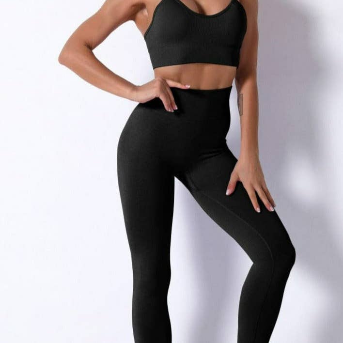 Racerback & Flow Leggings Set for wholesale by Active by Anna-Kaci
