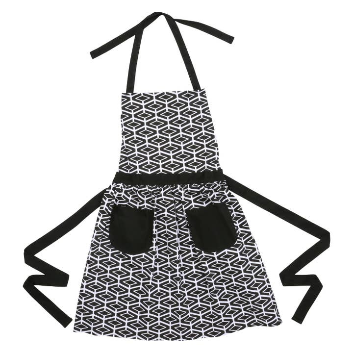 Boheme Black and White Apron for wholesale by LiLi Homes
