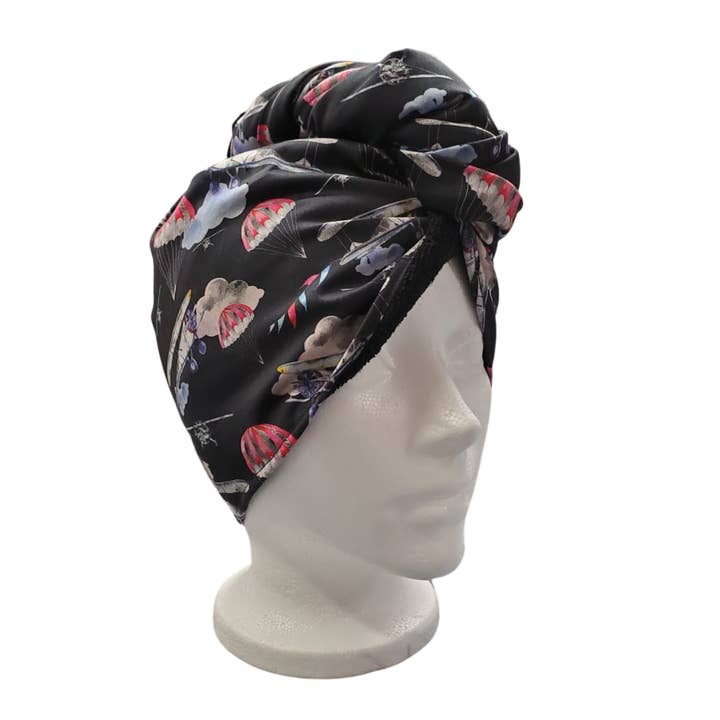 Hair Drying Towel - Airplane & Parachute for wholesale by Créations Minou