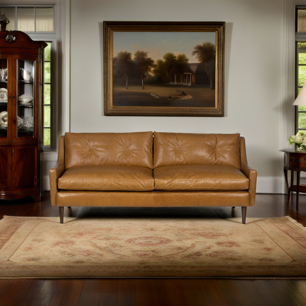 Greenwestons – Großhandel Sofas – Youngstown Zweisitzer-Sofa Premium Leder 55,5L×33,5B×32,5H''0