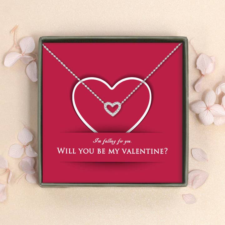 Will You Be My Valentine? - Heart Necklace - Jewelry Gift for wholesale by Anavia