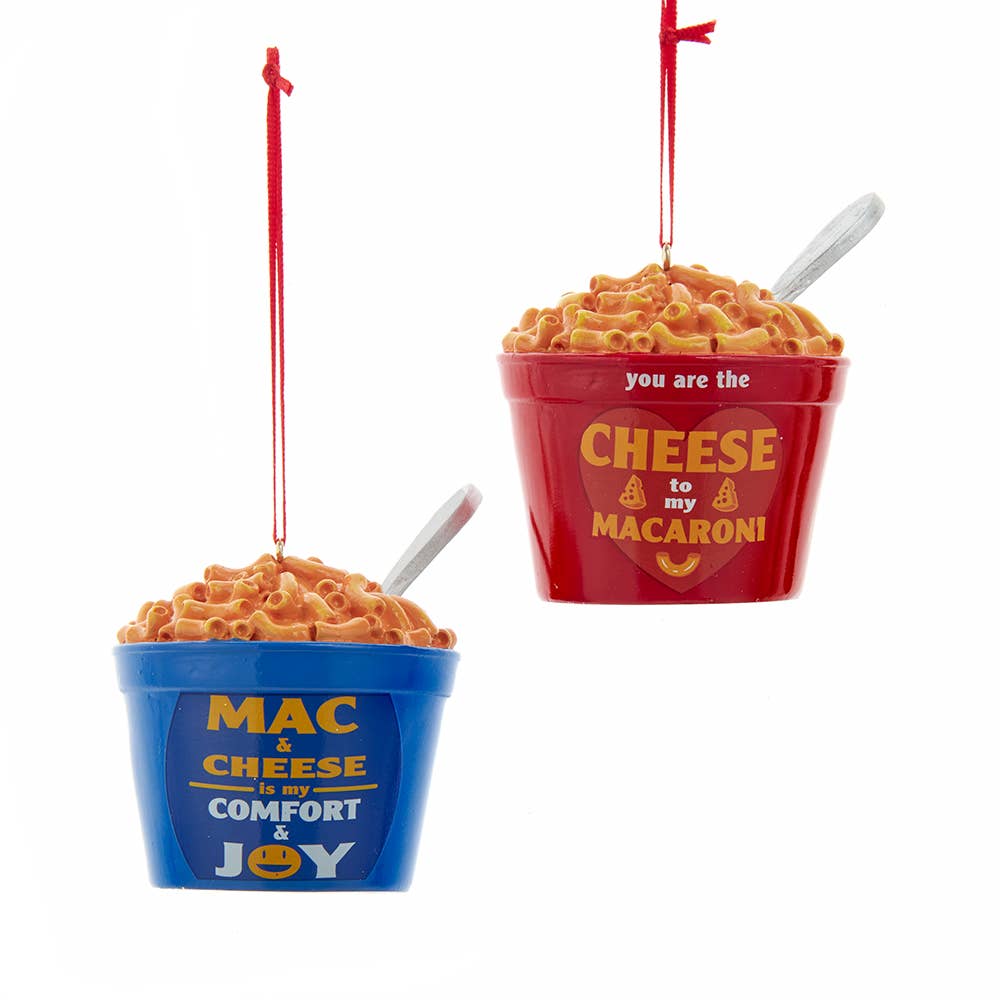 Kurt S. Adler, Inc. - Wholesale Ornament Set - 2.75"RED/BLUE MAC+CHEESE ORNAMENTS 2/A0