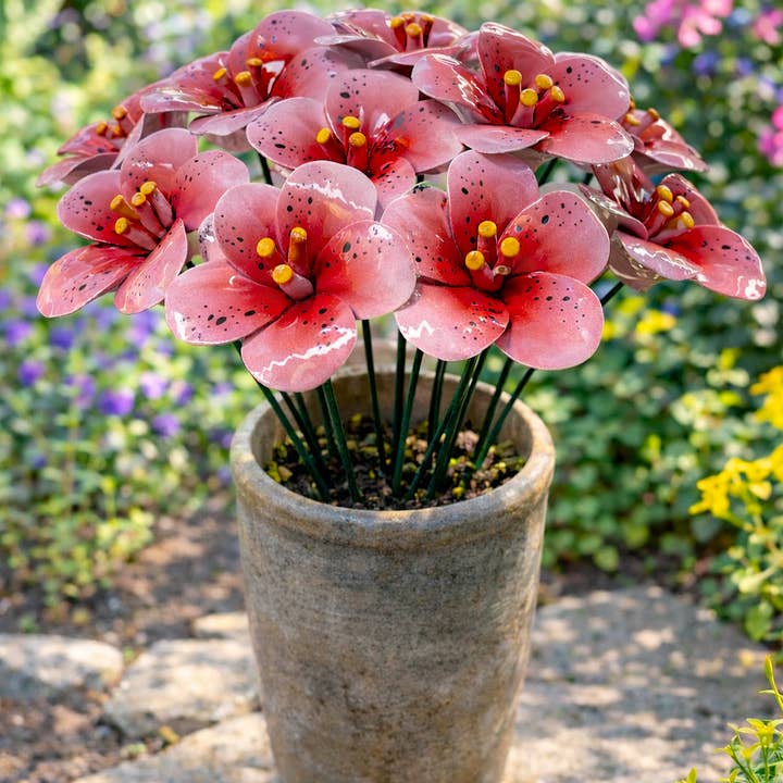 Flor italiana em cerâmica, caule de lírio 7 cm – Capodimonte por atacado de LUEM ART ceramiche e porcellane di Capodimonte Made In Italy