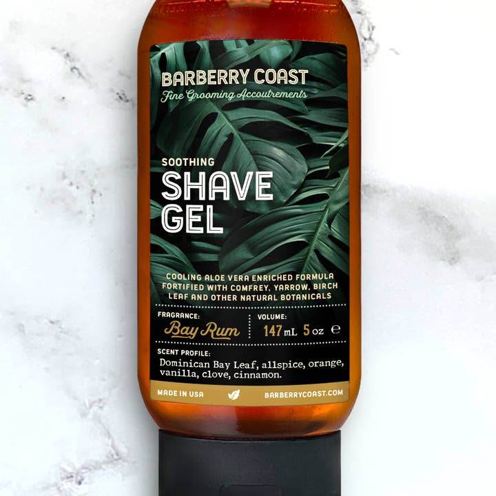 Barberry Coast Fine Grooming Accoutrements - Wholesale Shaving Cream - Cooling Aloe Vera & Comfrey Shave Gel