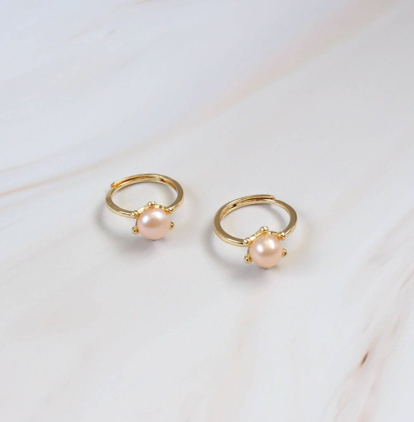 iBijoux – Anel de pedra única/solitário por atacado – Anel de Declaração com Pérola Dourada (1R08c)6