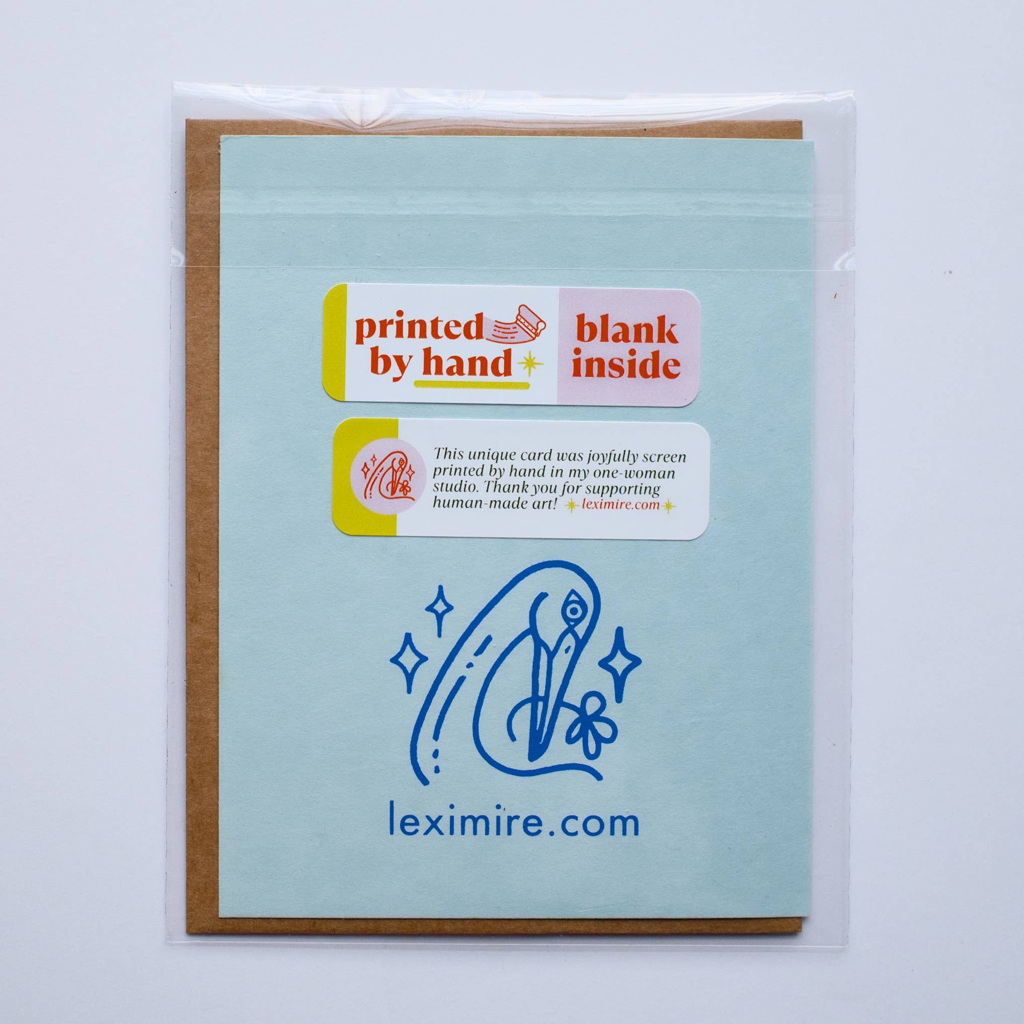 Lex MB Studio - Wholesale Everyday Greeting Card - Hand Printed "Will You Be My Pen Pal?" Everyday Card2