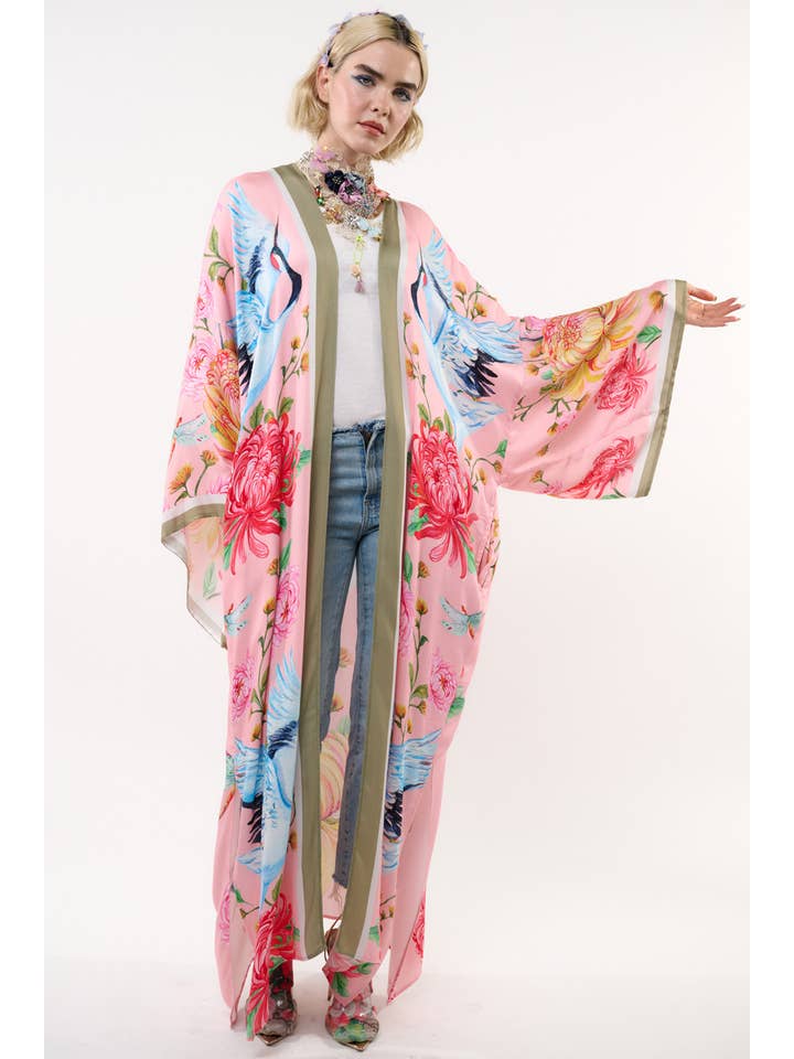 The Legend of the Crane Maxi Kimono / Topper for wholesale on Faire