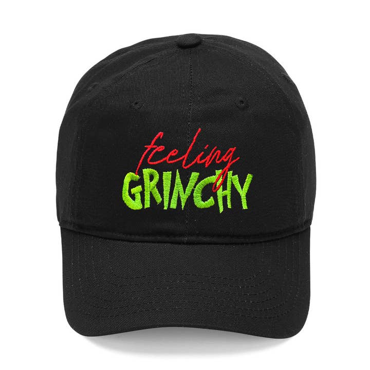 Feeling Grinchy Black Cap for wholesale by Viv&Lou