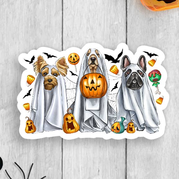 Spooky Dogs Vinyl Sticker for wholesale by Expression Design Co