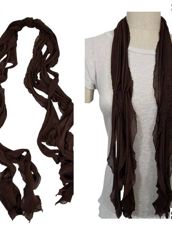 Écharpe Flutter marron foncé pour la vente par AIR Artsy Accessories