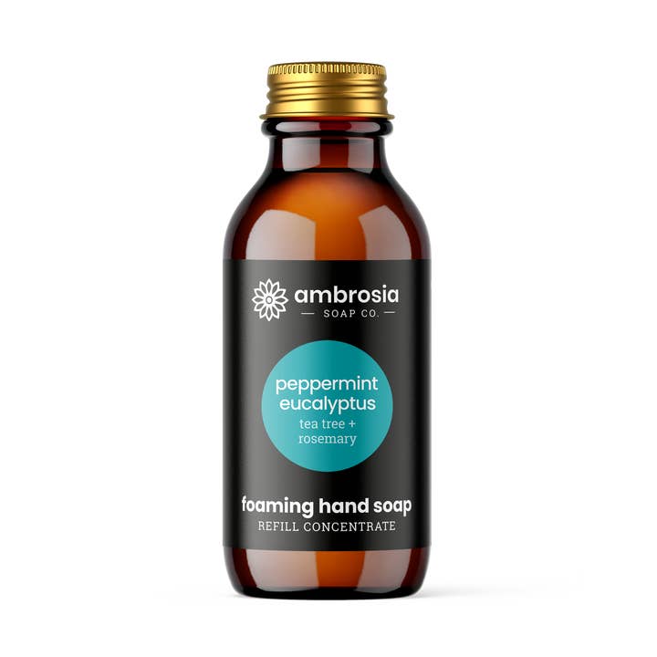Peppermint Eucalyptus, Foaming Hand Soap Concentrate for wholesale by Ambrosia Soap Company