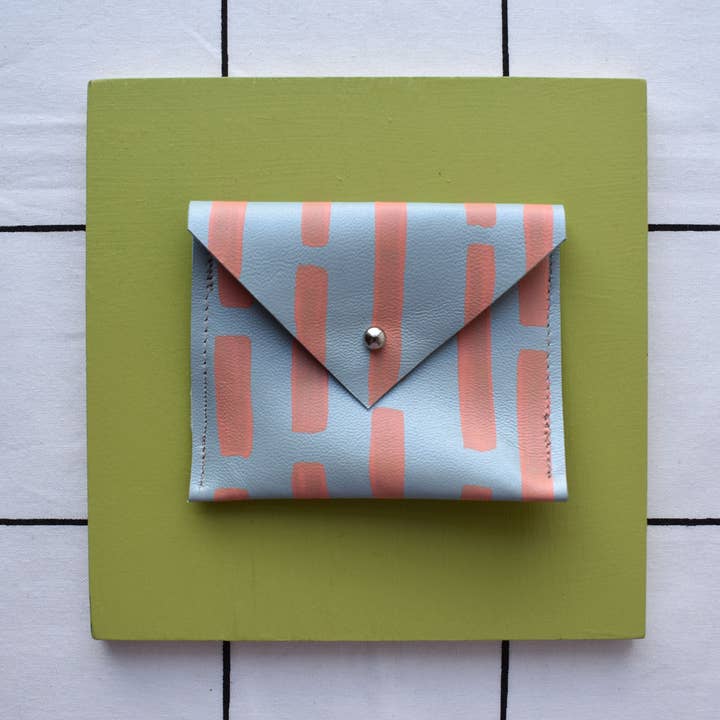 Jemma Marston - Wholesale Coin Purse - Women's - Brick Leather Hand Painted Card Pouch2