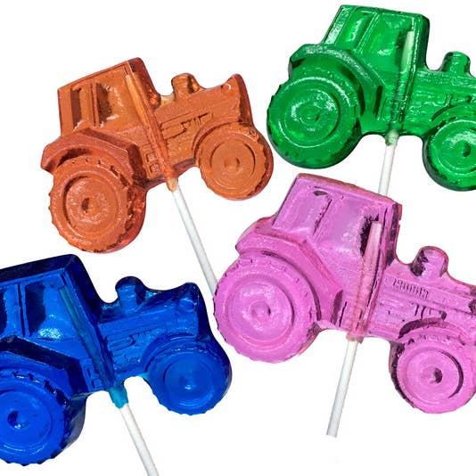 Strawberry Hill Grand Delights - Wholesale Lollipop - Assorted Farm Tractor Lollipop 23 Count Display1