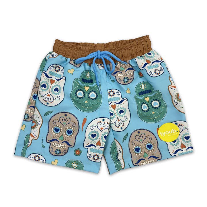 Quick Dry Board Shorts Recycled Material Skulls Print for wholesale by Tyoub