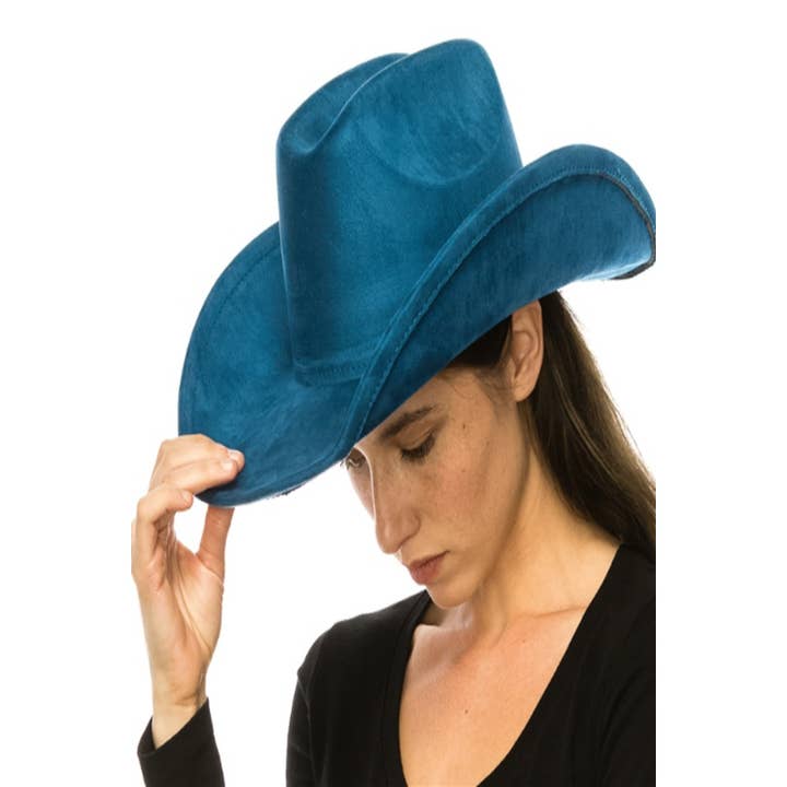 One and Only Accessories - Wholesale Cowboy Hat - Women's - VEGAN SUEDE CATTLEMAN COWBOY HAT