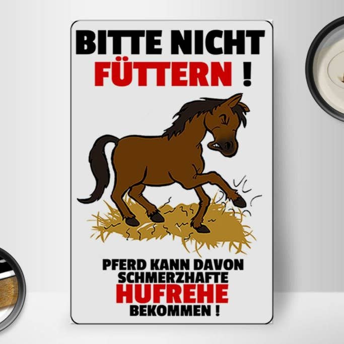 Femer - Wholesale Sign - Wooden sign horse 20x30cm do not feed painful hoof deer decoration sign wooden sign1