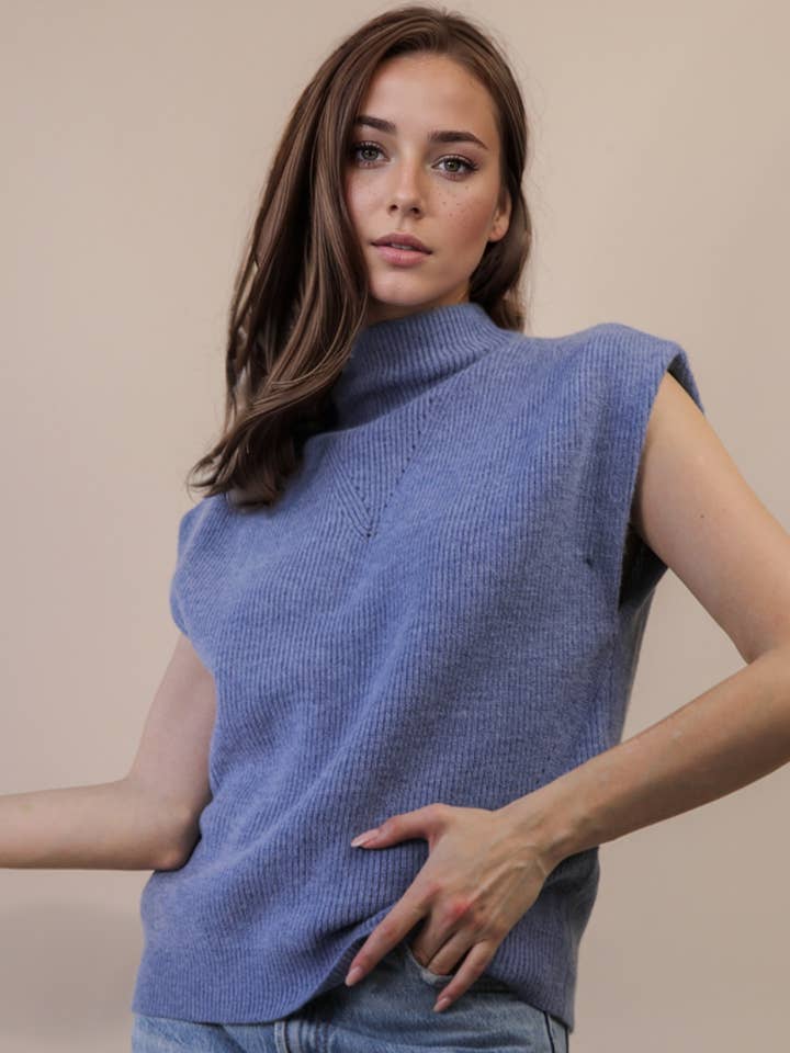 VERY J - Wholesale Sweater Vest - Women's - 12W3391N-Soft Knit Sweater Vest Top7