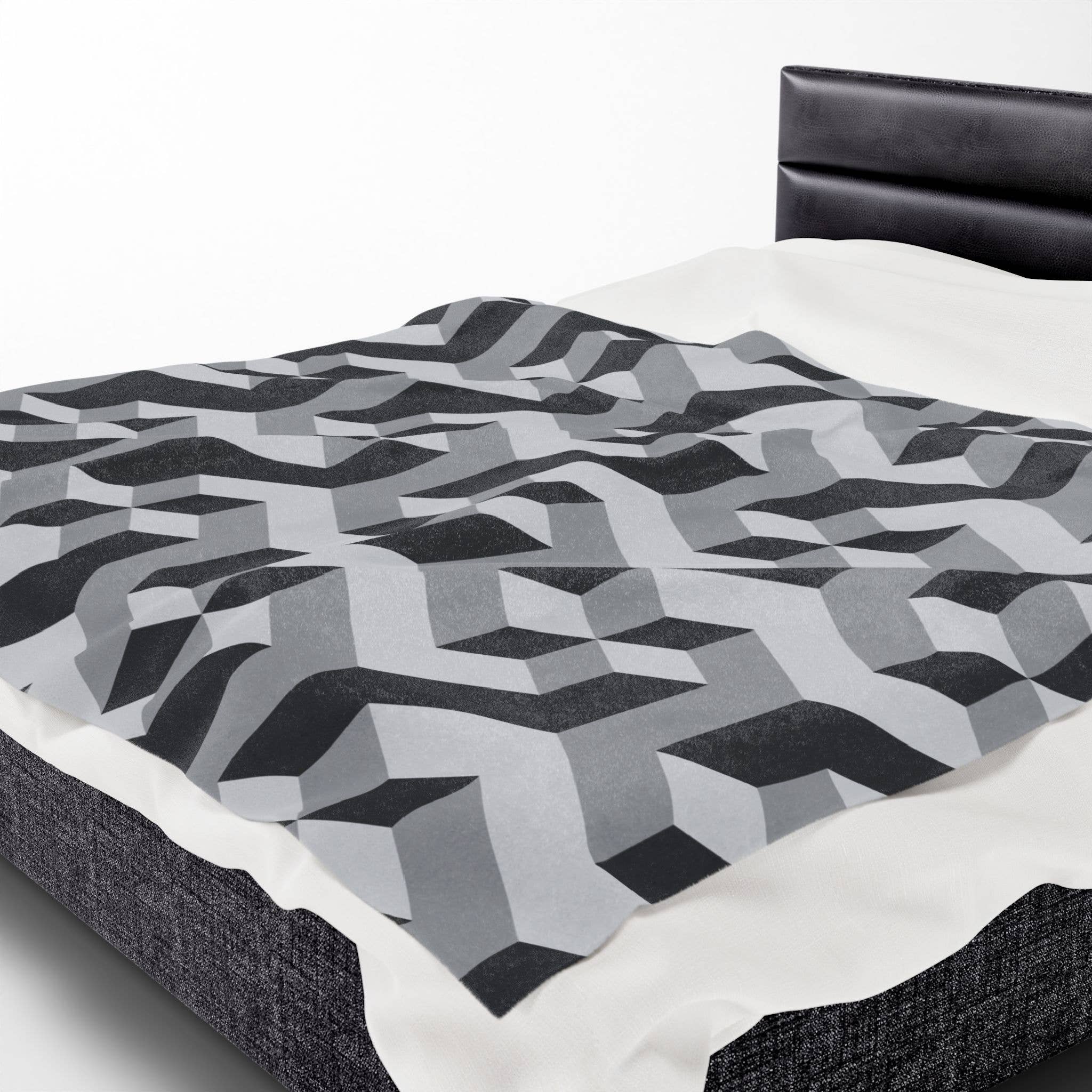 Ohhh So Swag - Wholesale Throw Blanket - Grey Black Geometric Blanket, Gray Throw Blanket 60x80 | US1