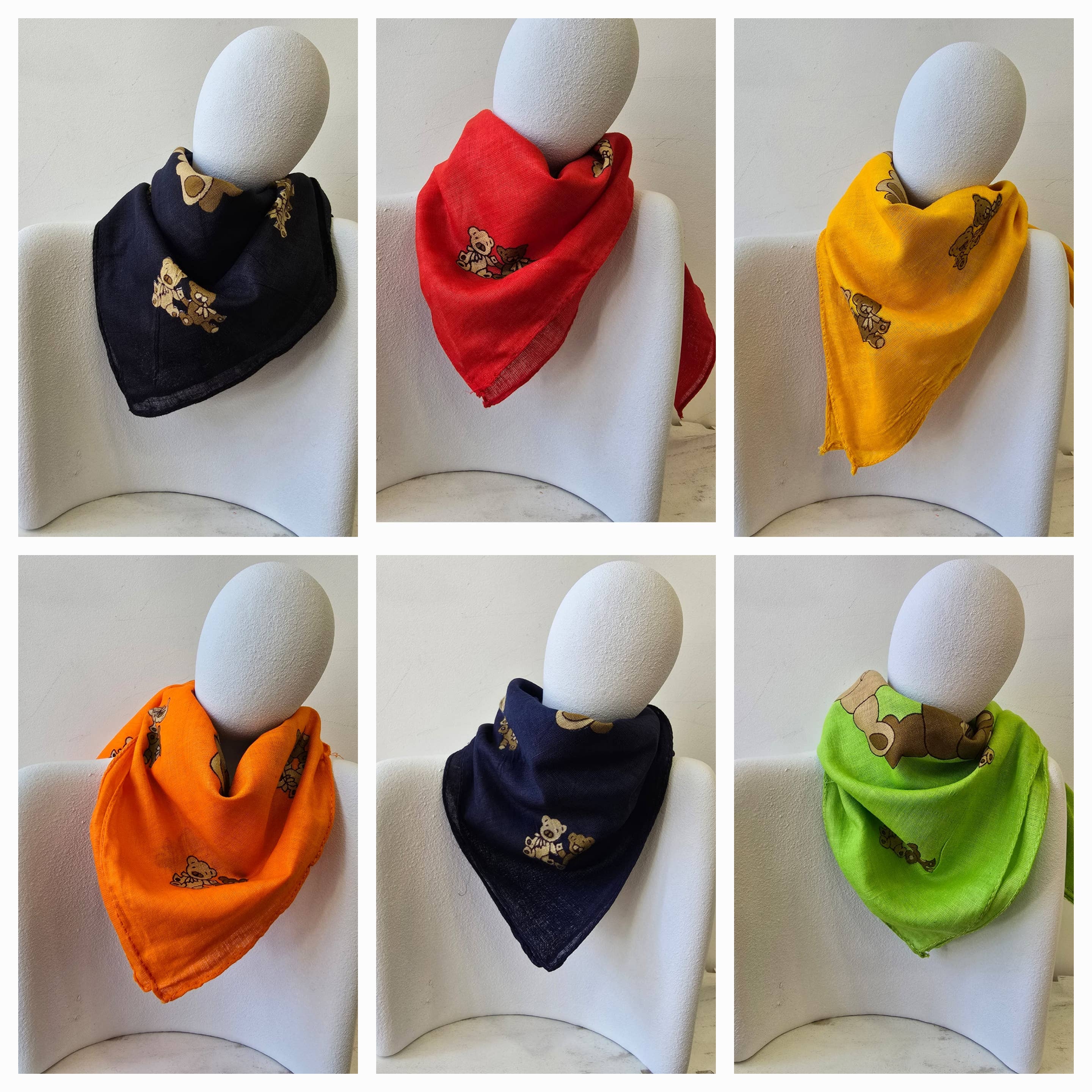 Nola by bijusol - Wholesale Scarf - Women's - 55 cm x 55 Square Scarves/Bandana Cotton0