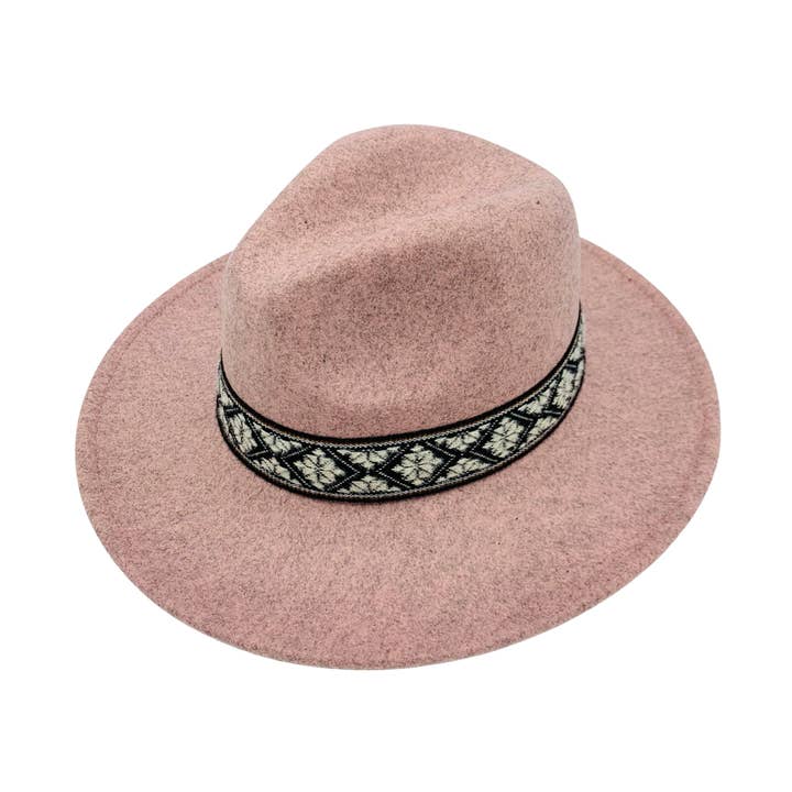 BRIGITTE- ROSE FEDORA HAT for wholesale by gaiaaccessories
