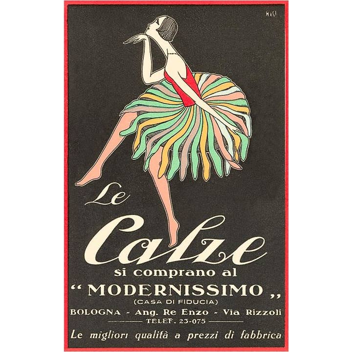 Found Image Press - Wholesale Stationery/Notecard Set - Greeting Card FG-96 Modernissimo Calze Flapper