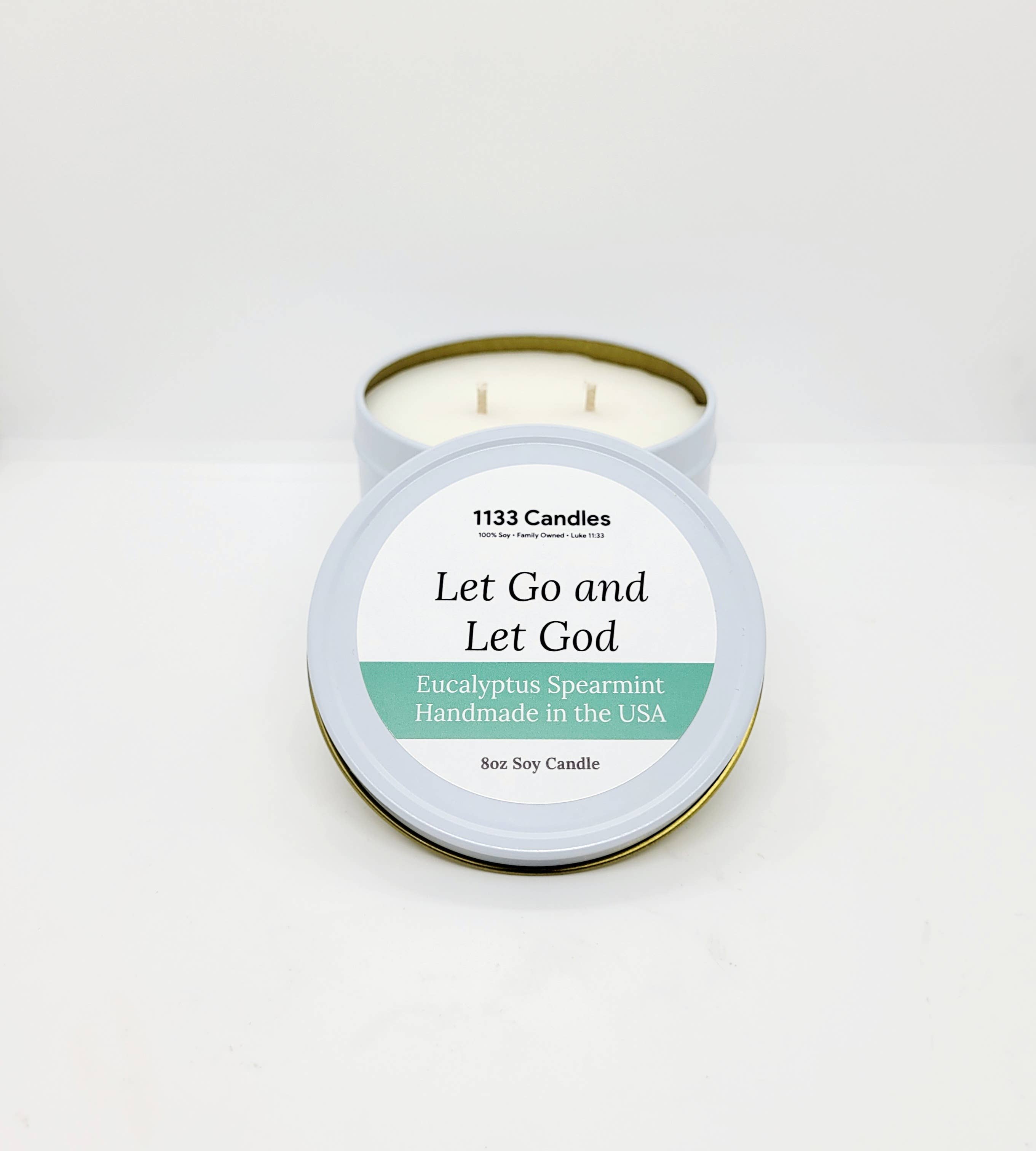 1133 Candles - Wholesale Jar/Filled Candle - 8oz Winter Candle Eucalyptus Spearmint | Christian Candle 2