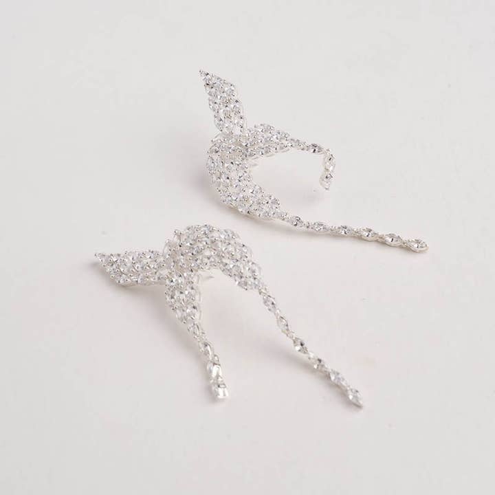 Ford Silver Shine Earrings for wholesale by ACUS