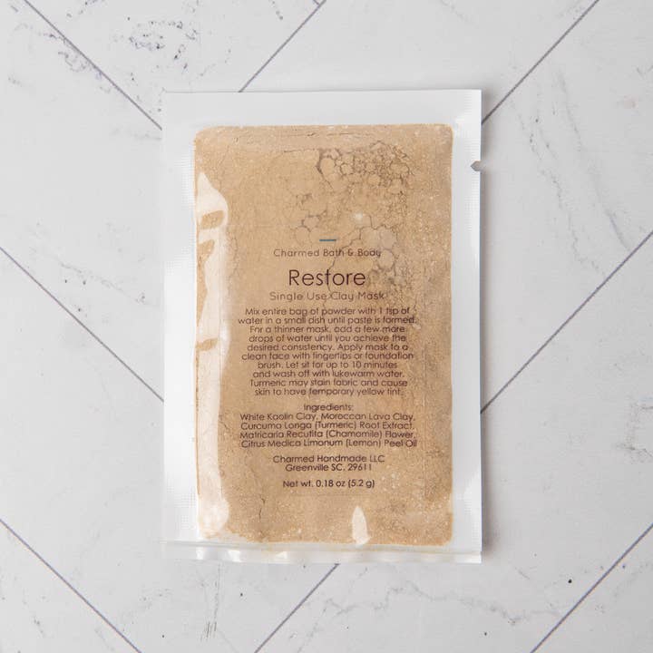 Charmed Bath & Body - Wholesale Skincare Face Mask - Single Use Clay Face Mask