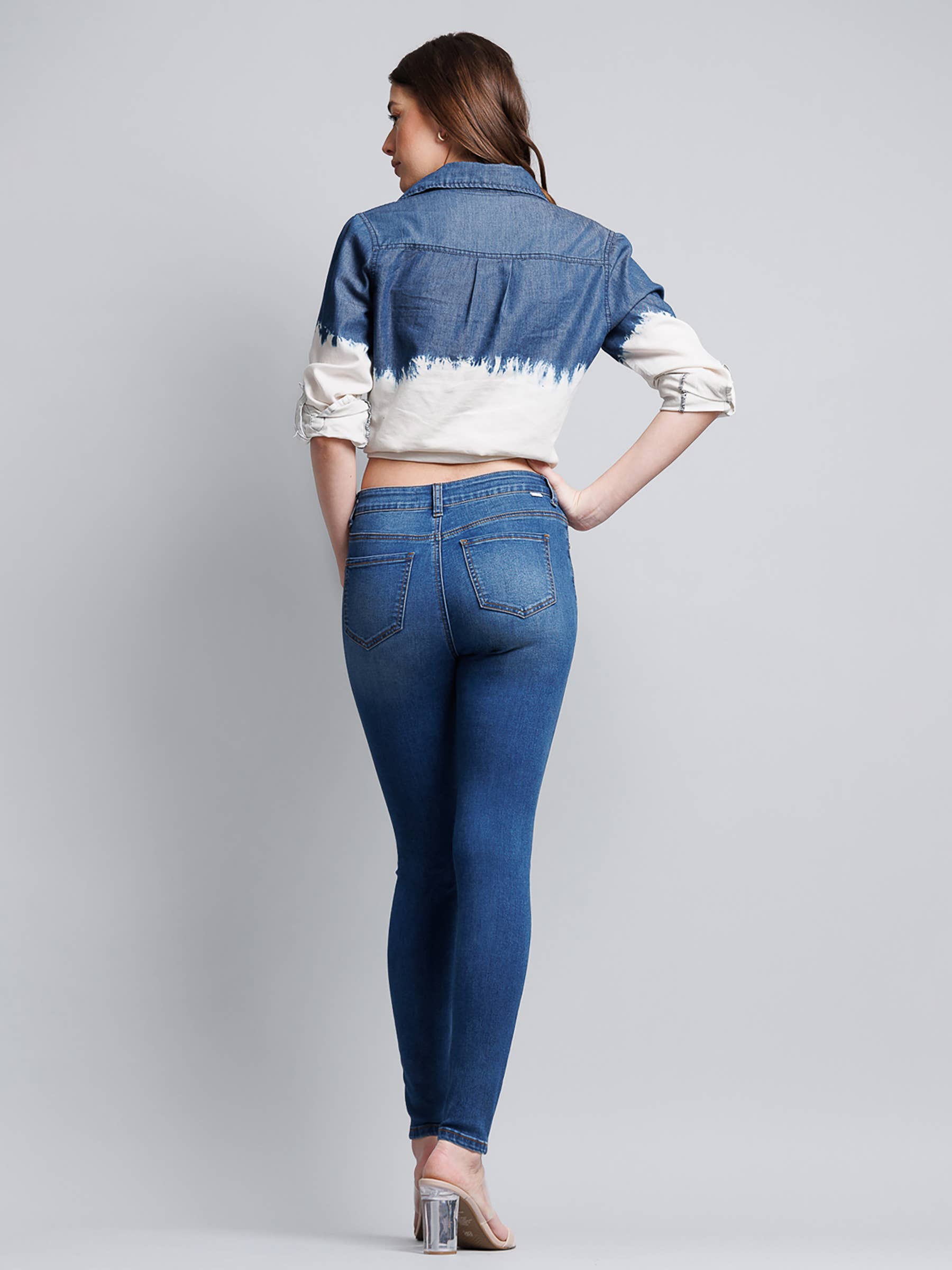 MEDIUM OPEN PACK High Rise Classic Ankle Skinny Jeans WEP3105  for wholesale on Faire6