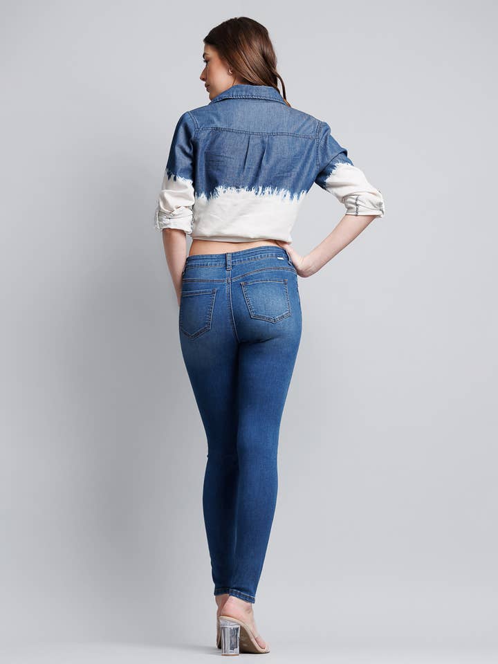 MEDIUM OPEN PACK High Rise Classic Ankle Skinny Jeans WEP3105 for wholesale on Faire6