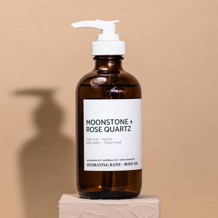 Pierre de Lune + Quartz Rose pour la vente par Modern Makers Provisions