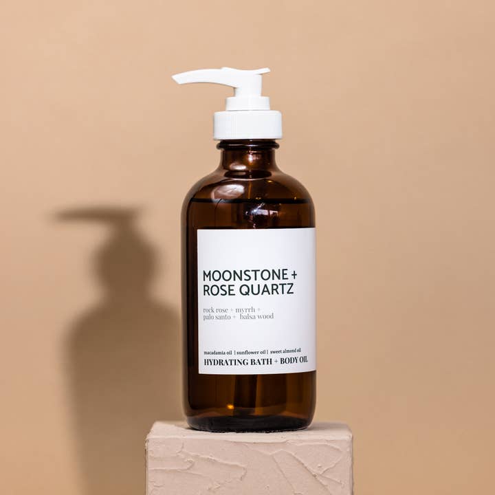 Pierre de Lune + Quartz Rose pour la vente par Modern Makers Provisions