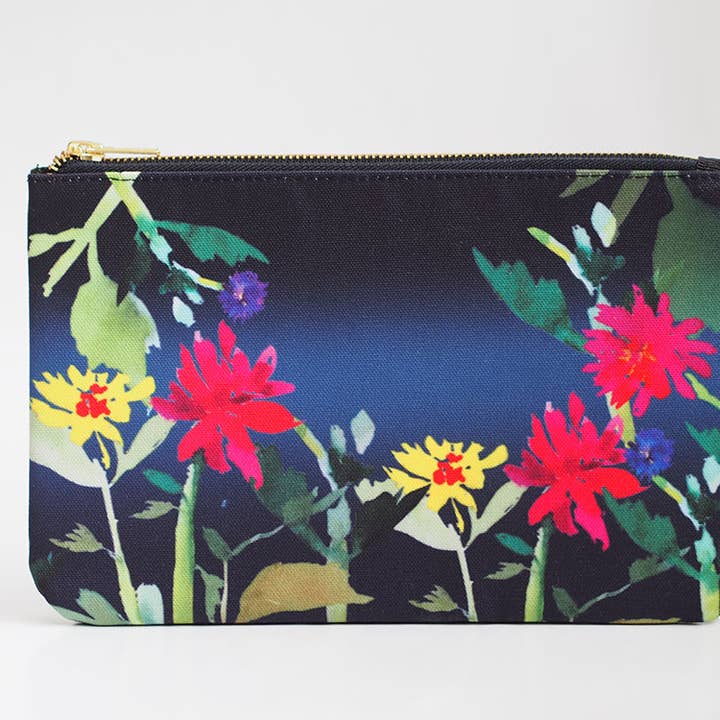 Garden In The Night Floral Clutch Purse for wholesale by Harvest Collection