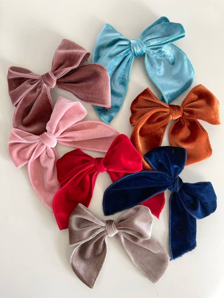 Velvet Oversized Bow Clip for wholesale by Cricket and Ruby