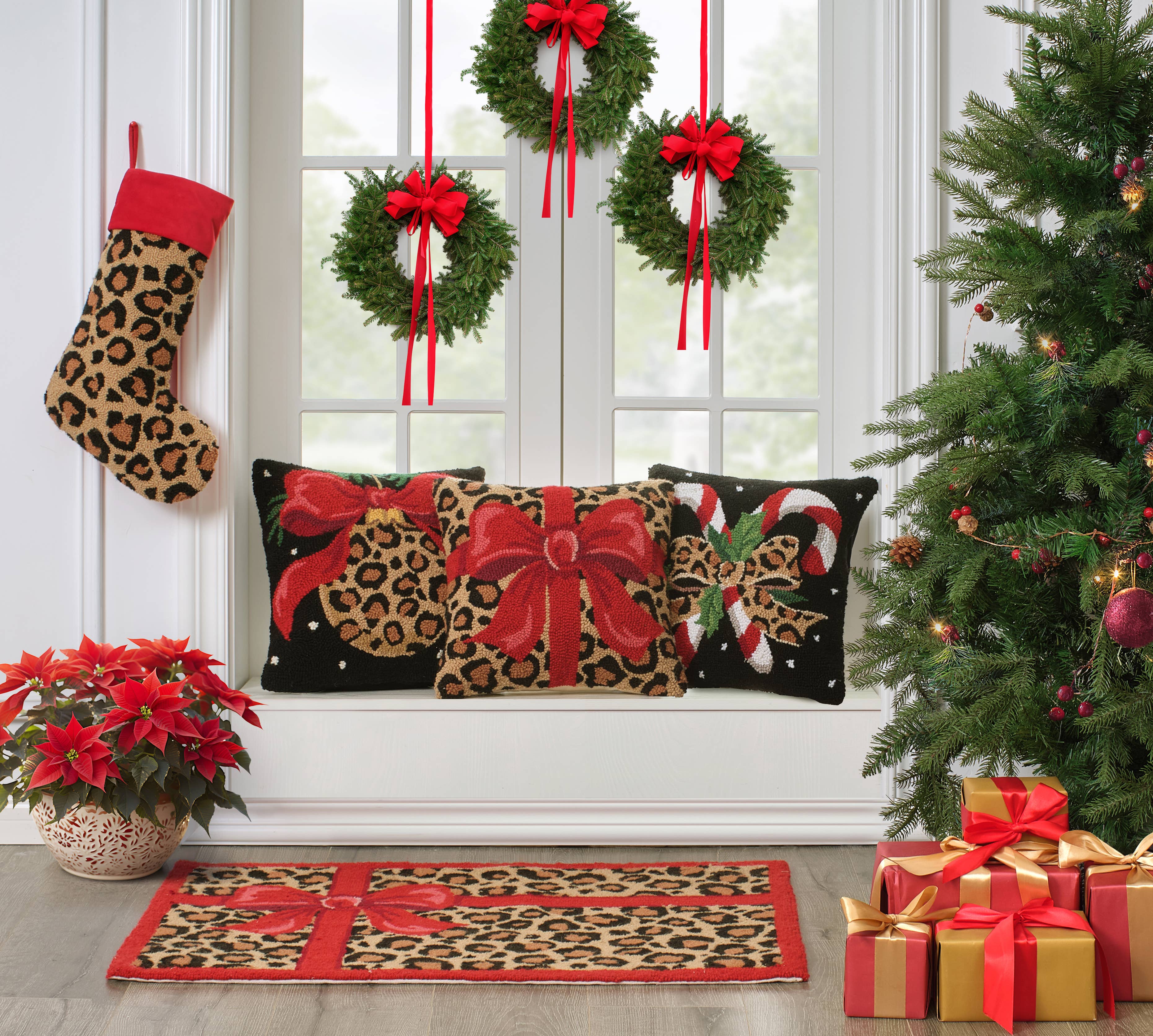 Peking Handicraft – wholesale Julstrumpa – Leopard julstrumpa med krok1