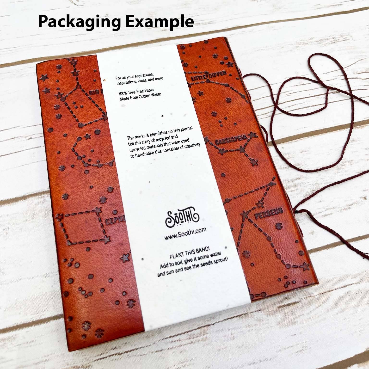 Soothi | Containers Of Creativity - Wholesale Journal/Diary - "If A Story" Handmade Quote Leather Journal - 5x7 Brown4