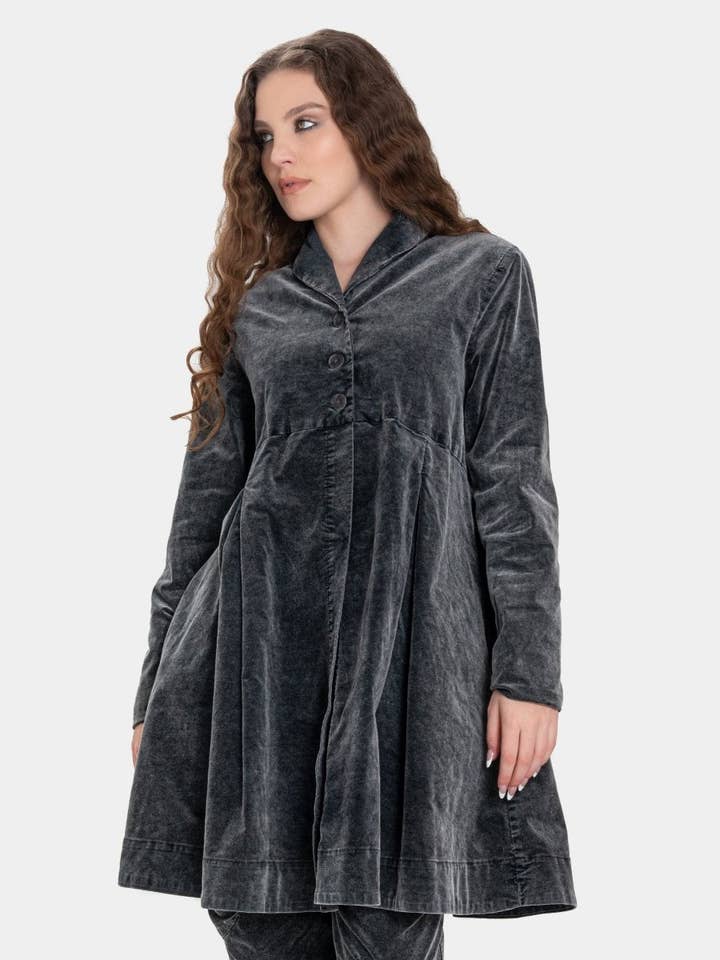 Fluwelen swingjack met sjaalkraag voor wholesale door Baci & Amici Fashion - US Continental