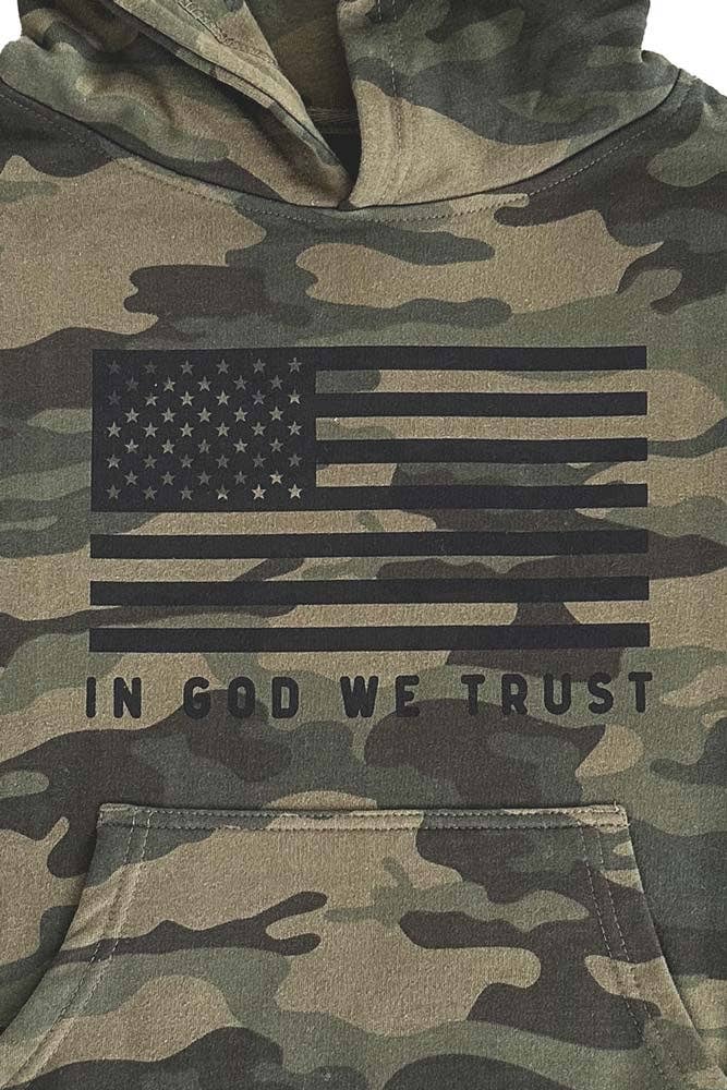 Hope Outfitters - Wholesale Hoodie - Kids - Youth In God We Trust Camo Hoodie1